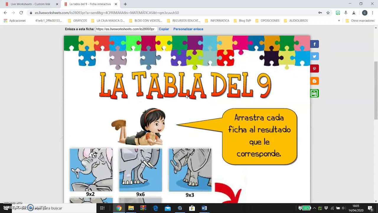 VIDEOTUTORIAL LIVE WORKSHEETS