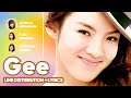 Girls Generation Gee Line Distribution Lyrics Karaoke PATREON REQUESTED