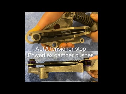 Mini cooper S R53 Powerflex Belt tensioner damper bushes and ALTA tensioner stop fitting