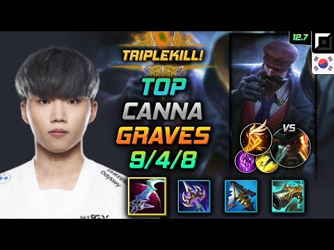Canna Graves Top vs Gangplank - 칸나 탑 그레이브즈 월식 기발 - LOL KR 12.7