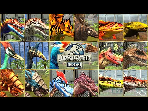 ALL 18 GEN 1 VS GEN 2 Jurassic World The Game - Irritator, Stegosaurus, Quetzalcoatlus, Diplocaulus