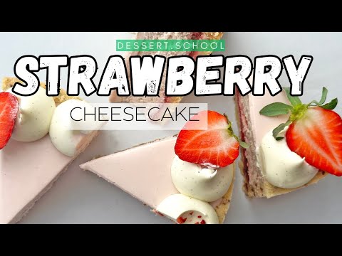 Strawberry Vanilla Yoghurt Coconut Cheesecake Recipe Tutorial