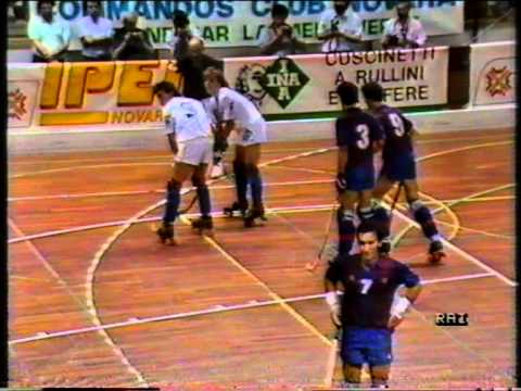 Hockey Novara - Barcellona , Finale andata Coppa Coppe 4-3 1986-87 (solo secondo tempo)