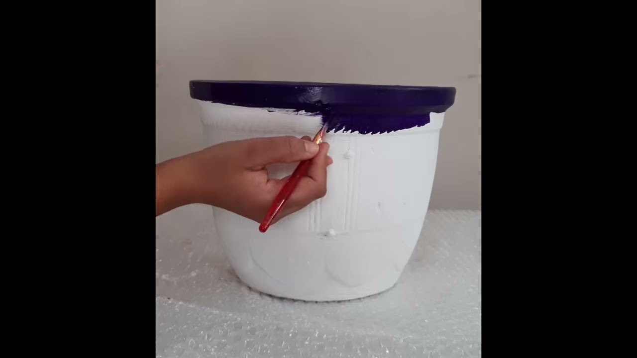 DIY Planter Painting ❤️ #Shorts