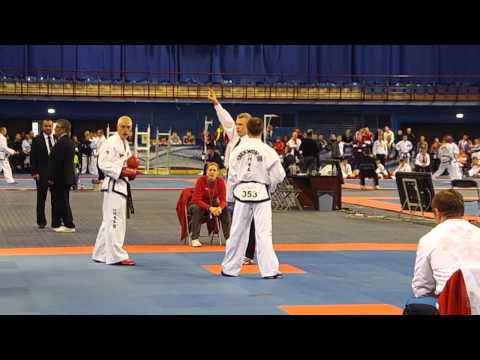 -64kg Male Sparring Semi-Final. Gavlas Filip (Czech Republic) v Aleksandr Pustuev (Russia)