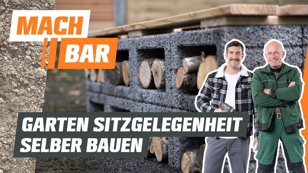 Praktische Sitzgelegenheit im Garten selber bauen OBI