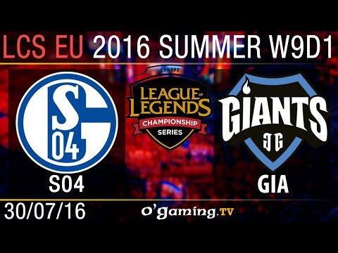 Giants vs Schalke 04 - LCS EU Summer Split 2016 - W9D1