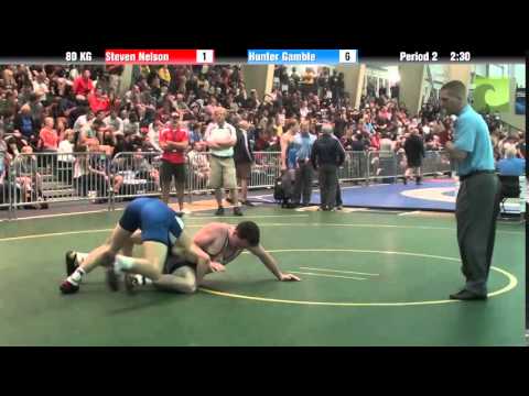 Men`s Freestyle 80 KG Steven Nelson vs. Hunter Gamble