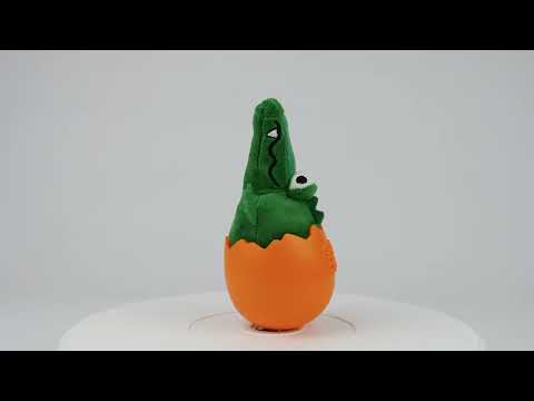 Игрушка для собак Крокодил-неваляшка с пищалкой GiGwi EGG, текстиль, резина, 14 см - фото 1 - id-p2572107434