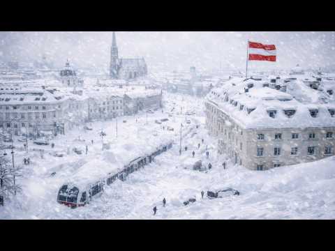 Winterchaos in Österreich! Wien über Nacht von heftigem Schneefall eingeschneit