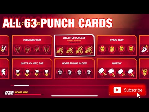 How to Complete ALL 63 Punch cards in Chapter 2 Season 4!