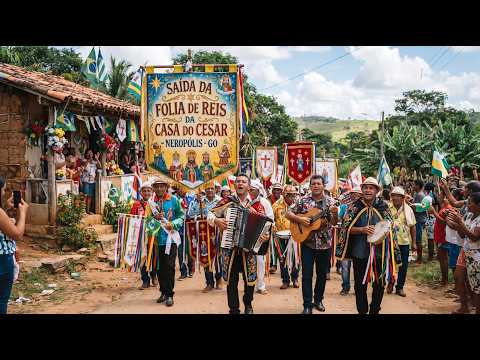 Saída da Folia de Reis em Nerópolis - GO