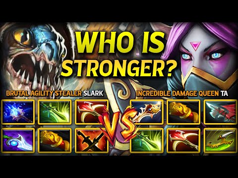 WHO IS STRONGER? | Brutal Agility Stealer Carry Slark Vs. Incredible Damage Queen Templar Assassin