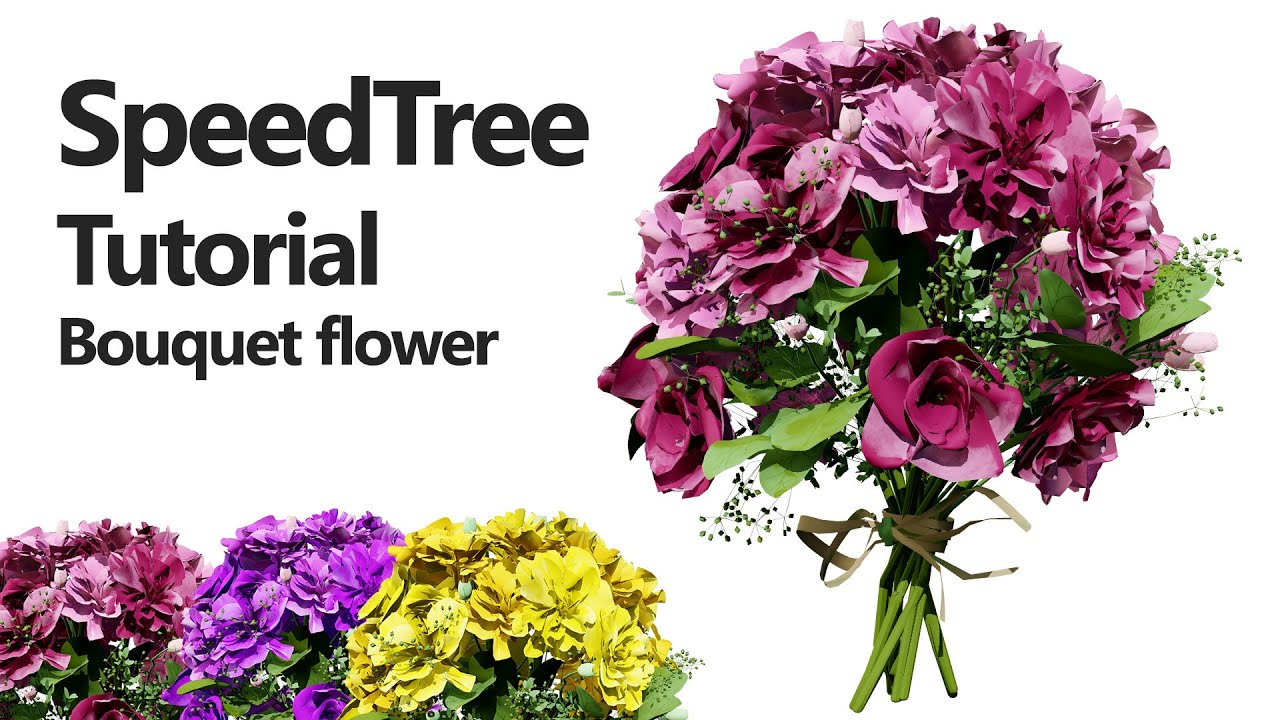 Vibrant Flower Bouquet with free 3D Model