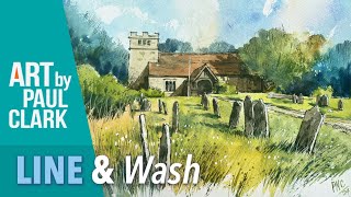 How to Paint a Loose Style Line & Wash with Watercolour