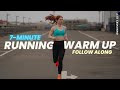 7 Min. Real Time Running Warm Up | Pain-Free Running | No Equipment | At Home | Quick & Easy