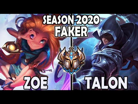 T1 Faker ZOE vs TALON [ Mid ] Lol Ranked Korea