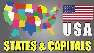 Learn USA States And Capitals - 50 US States Map | Geography Of United States Of America | Easy GK