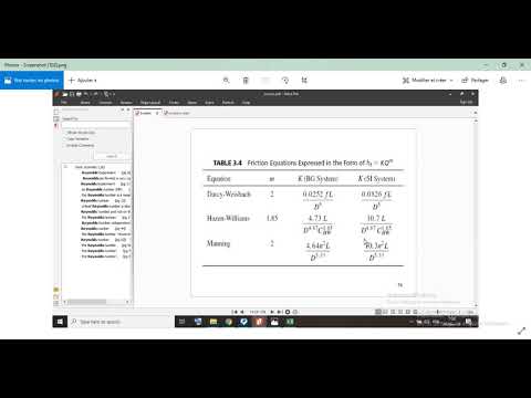 How watergems calculate headloss friction