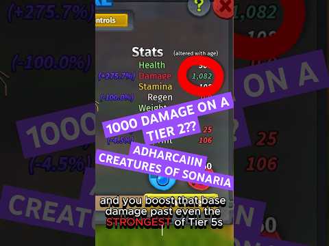 ADHARCAIIN CAN DO HOW MUCH DAMAGE??? Creatures of Sonaria #creaturesofsonaria #cos #roblox #gaming