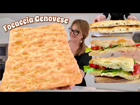 FOCACCIA GENOVESE croccante e piena di buchi RICETTA FACILE dí Tutti a tavola