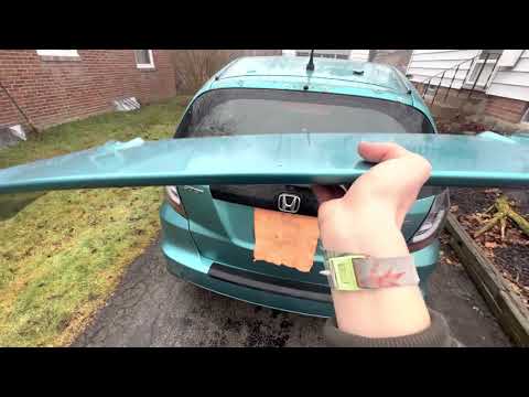 GE8 Honda fit second gen spoiler removal.