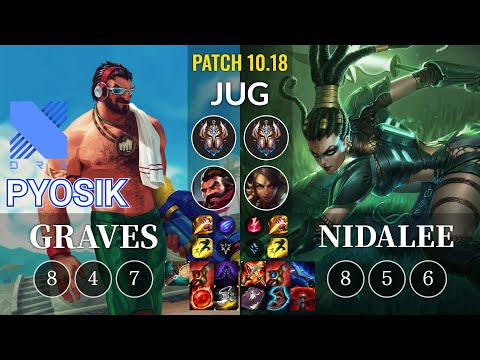 DRX Pyosik Graves vs Nidalee Jungle - KR Patch 10.18