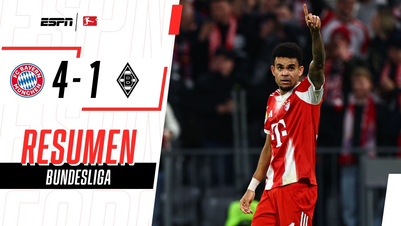GOL, ASISTENCIA Y BAILE DE LUCHO DÍAZ EN LA GOLEADA DE BAYERN | Bayern 4-1 M'gladbach | RESUMEN