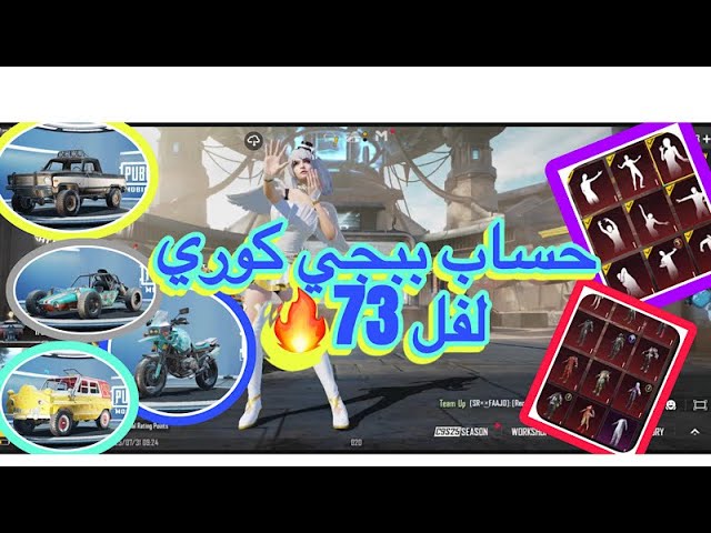 حساب ببجي كورية  كل مسج