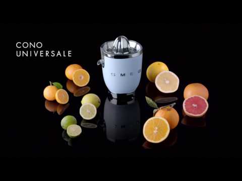 Smeg Citrusinių vaisių sulčiaspaudė CJF11BLEU, blizgi juoda video
