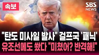 [????속보] 이란 "걸프국 미군 기지에 탄도 미사일 발사" 대혼란/호르무즈 '무허가 통항 시도' 유조선에도 발포/미군 "이란 드론 및 미사일 요격" | SBS 뉴스속보