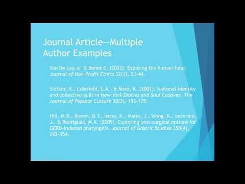 Basics of APA Citation 2020