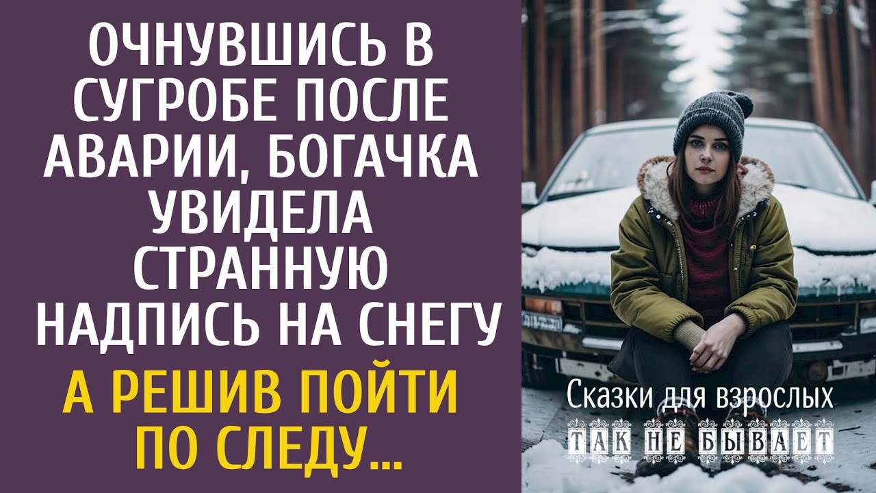 Очнувшись в сугробе после аварии, богачка увидела странную надпись на снегу… А решив пойти по следу…