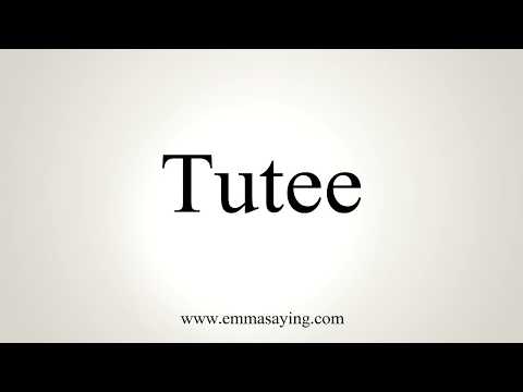 How To Pronounce Tutee