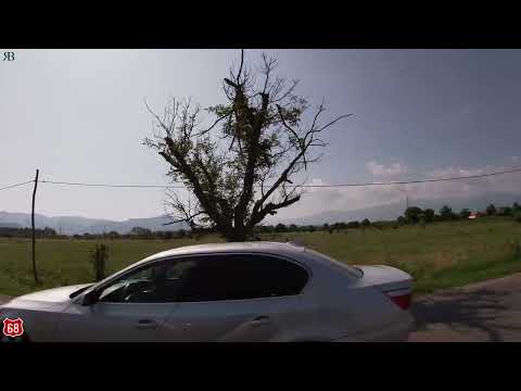 4K: Vedere laterală înspre munții Retezat de pe DN68 (Hațeg - Totești)