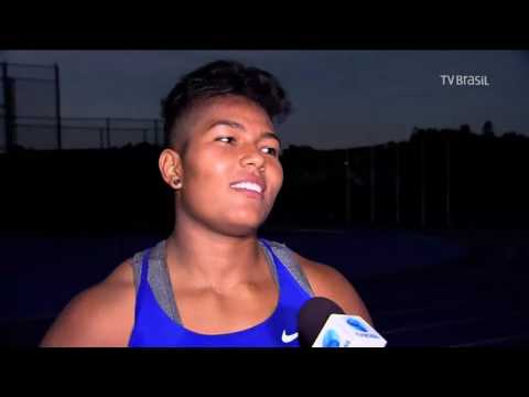 Atletas do arremesso de peso se preparam para o GP Brasil de Atletismo