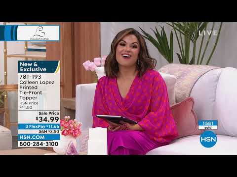 Colleen Lopez Printed TieFront Topper