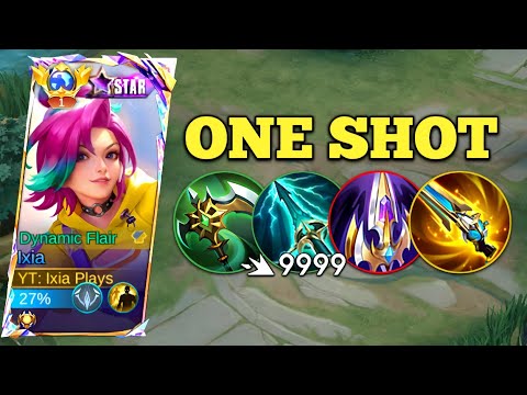 IXIA USERS TRY THIS BURST DAMAGE HACK BUILD 2026!💀 (PLS TRY!) - IXIA BEST ONE SHOT BUILD 2026 - MLBB