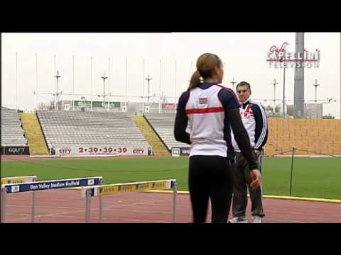 Jessica Ennis speaks at an open training session to mark the start of her winter training camp
