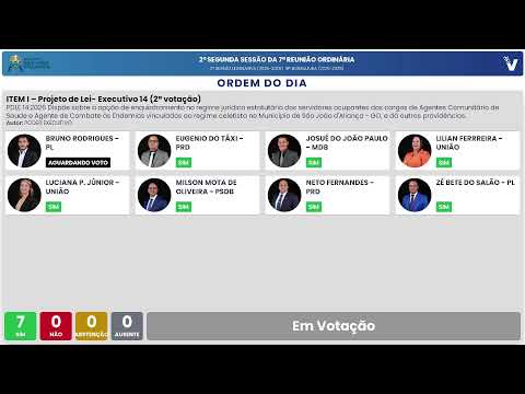 2ª SESSÃO DA 7ª REUNIÃO ORDINÁRIA