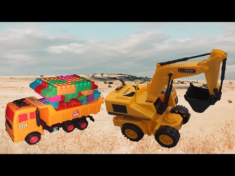 Excavator Machine Truck load working / dump truck unload/vaqu.