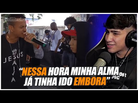 Menor MC reacting to his battle at the Nacional against César.