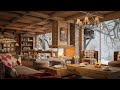 Morning Winter At Cozy Wood Cabin Smooth Jazz Music For Studying Working Relaxing