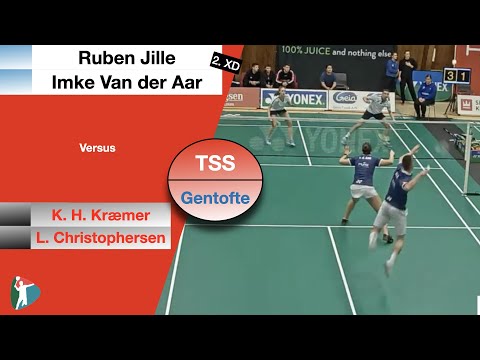 Badminton XD| R. Jille/ I. V. d. Aar - K. Kræmer/ L. Christophersen | Ligaen | TSS - Gentofte | 2020