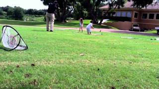 Minh first day at golf class