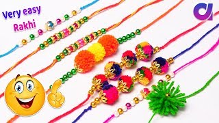 5 awesome handmade Rakhi you can easily make at home | Raksha bandhan 2018 | Rakhi for competition