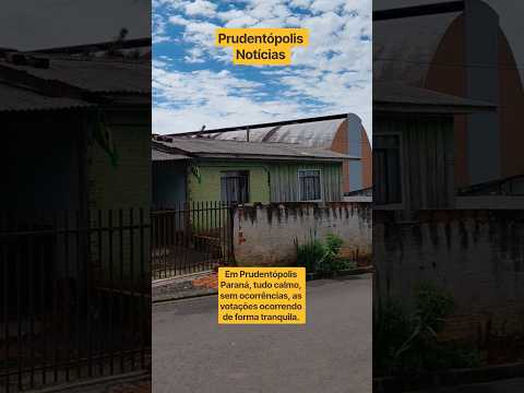 Em Prudentópolis Paraná, tudo calmo, sem ocorrências, as votações ocorrendo de forma tranquila