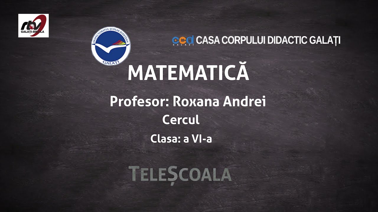 Matematic? - Clasa a 6-a -Cercul