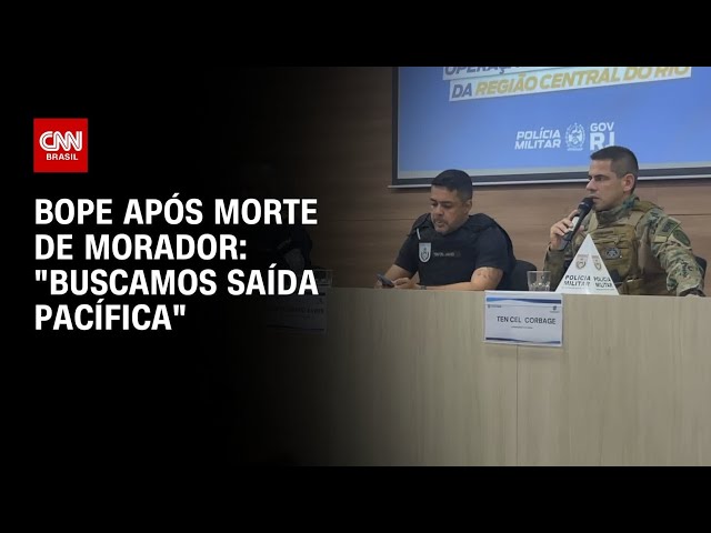 “Buscamos saída pacífica”, diz comandante do Bope após morte de morador | CNN 360°