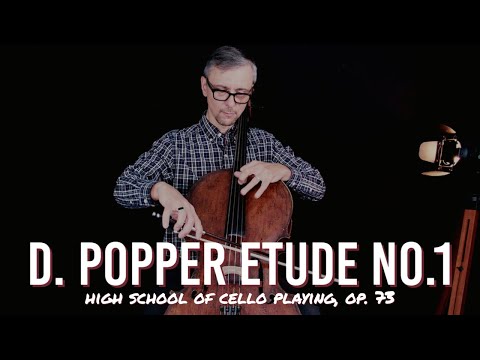 D. Popper Cello Etude No.1 High School of Cello Playing Op. 73 in Fast and Slow Tempo